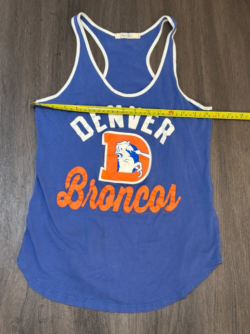 Denver Broncos Retro Throwback D Logo Women's NFL Football Racerback Tank Top - Picture 5 of 7